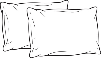 vector illustration of a pillow