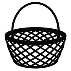 woven basket on white