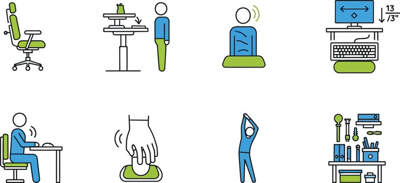 Ergonomic office setup and health tips for a comfortable and productive workspace