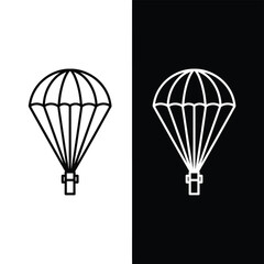 Parachute outline icon simple vector illustration for app design isolated on background