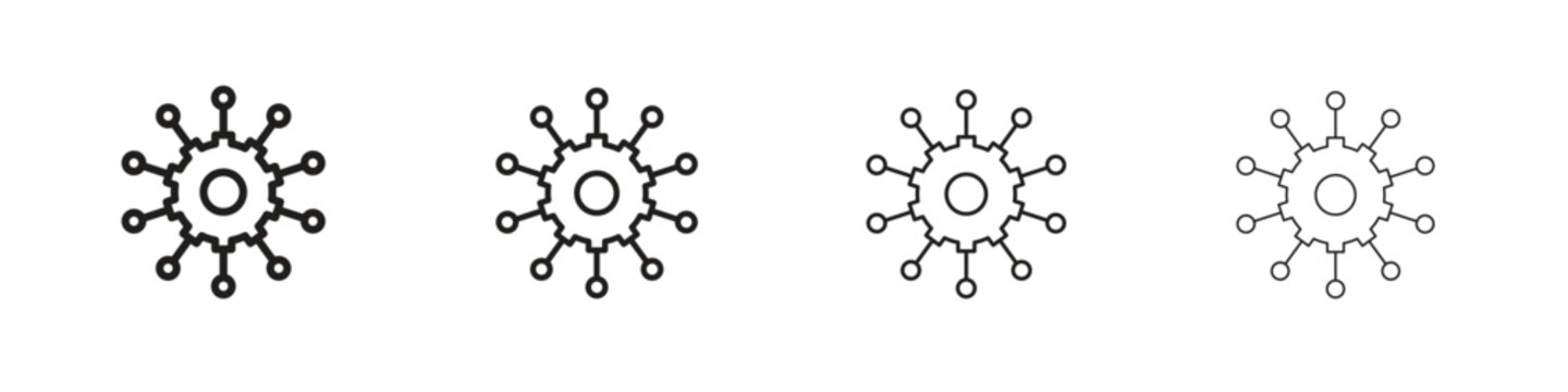 Centralized icon set. editable stroke eps 10 vector illustration.