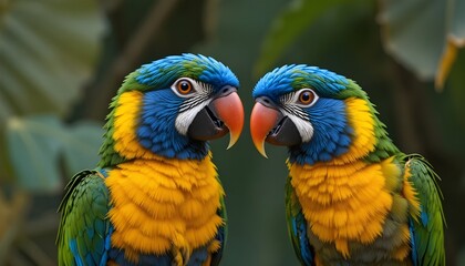two parrots on a branch