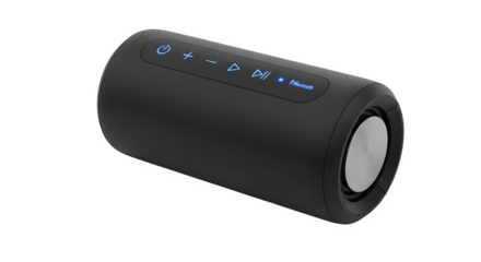 Black portable bluetooth speaker