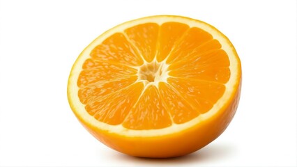 Fototapeta premium Fresh orange half isolated on white background studio shot