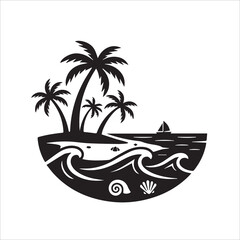 island with palm trees