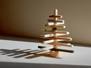 Modern eco Christmas tree for sustainable holiday decor.