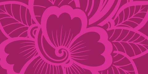 Floral pattern in pink color a beautiful floral pattern with a harmonious blend of magenta and delicate lines evokes a sense of serenity and elegance. A captivating artwork to elevate any design. 