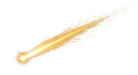 Golden sparkling light streak