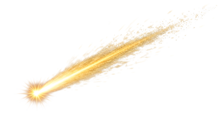 Golden sparkling light streak