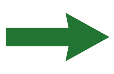 A bright green arrow moves forward on a transparent background © Pawel