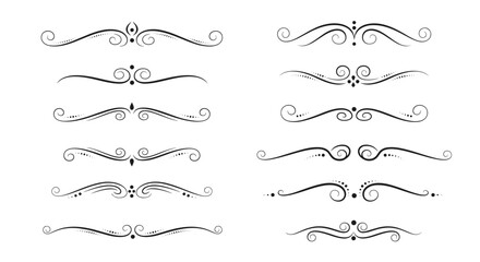 Ornate decorative flourish elements for design and aesthetic appeal.