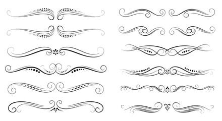 Obraz premium Ornate decorative borders and dividers for design projects.
