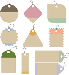Vintage Kraft Paper Tags Set – Decorative Labels Collection