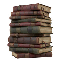 stack of old books