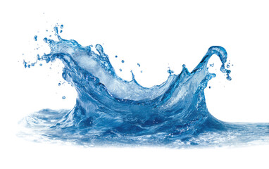 Water splash, vibrant blue, against a dark background.  A dynamic, high-impact splash of water against a flat surface