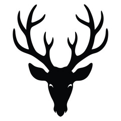 stag antlers on white
