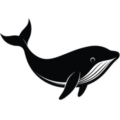 whale on white vector style