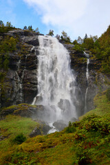 Obraz premium Espeland Falls Waterfall in Voss, Vestland County, Norway