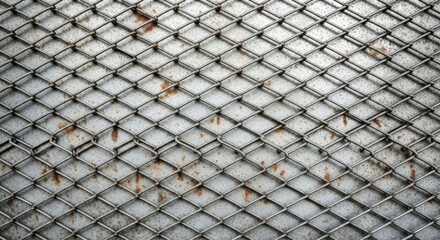 Close up abstract texture of a weathered chain link fence with subtle color variations