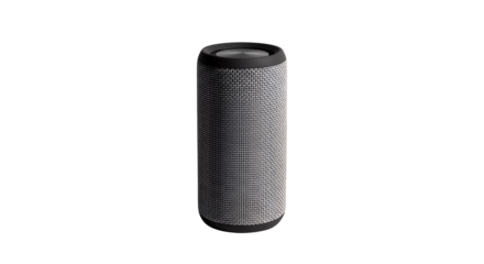 Portable Wireless Bluetooth Speaker with Fabric Grille for Smart Audio Playback, Home Entertainment System, Isolated on Transparent Background