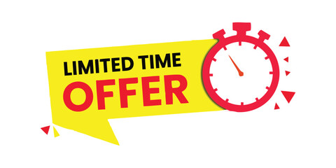 Limited Time Offer with Stopwatch Graphic