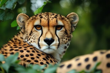 Cheetah looking over its shoulder in the wild