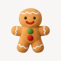 Cute festive gingerbread cookie illustration.