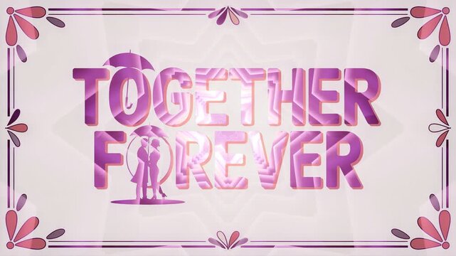 Colorful tunnel video loop featuring vibrant graphics and a romantic message for calming screensaver experiences