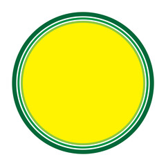vector illustration of a yellow circle