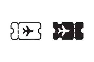 Vector Travel ticket different style icon