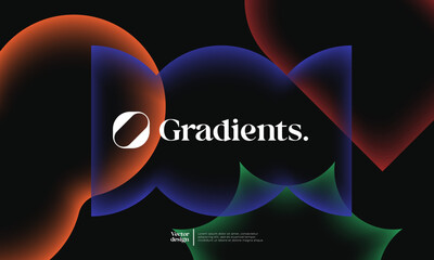 Modern geometric presentation template with big simple shapes. Minimal vector banner.