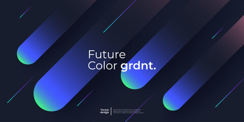 Abstract dark background with gradient geometric shapes. 