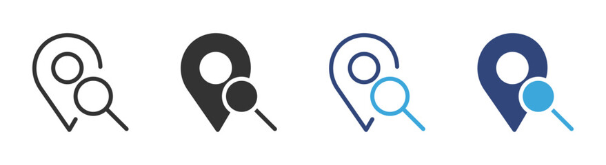search location icon set, vector illustration .  © Habiba Anika