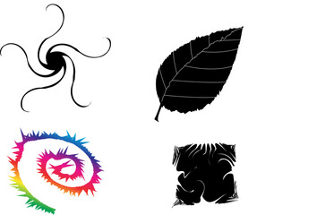 vector illustration of multiple abstract art 