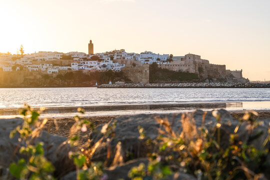 Rabat, Morocco &ndash; Sunset View of the Kasbah of the Udayas and the Bouregreg River