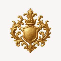Fototapeta premium Elegant golden crest emblem