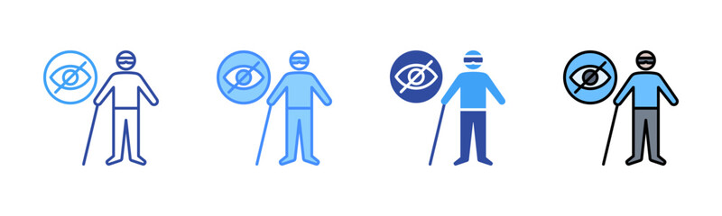 Blindness Icon, Multi Styles Icon Set