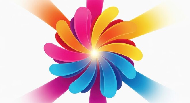 Vibrant colorful swirl of abstract shapes representing unity and diversity