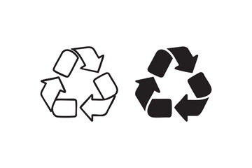 Vector Recycle icon. Ecology, eco friendly and environmental symbol