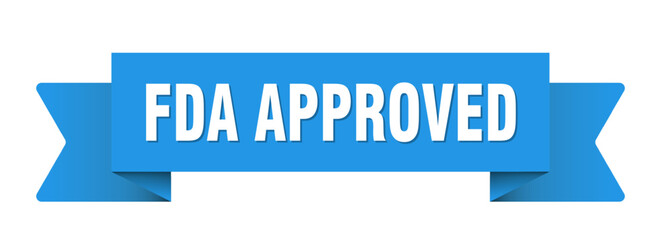 fda approved ribbon isolated on transparent background. fda approved ribbon