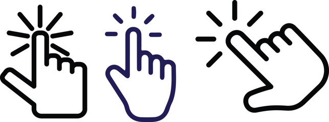 Fototapeta premium Mouse cursor click. Computer mouse click cursor icon set Computer mouse click cursor gray arrow icons set and loading icons. Cursor icon. Mouse click cursor collection. Computer mouse click cursor.