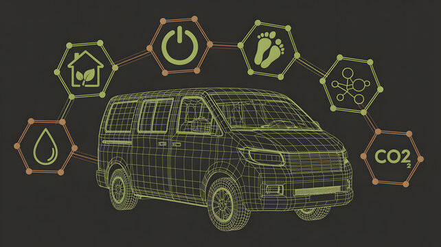 Adobe illustrator logo floating between two hands with sparkling stars on a blue background