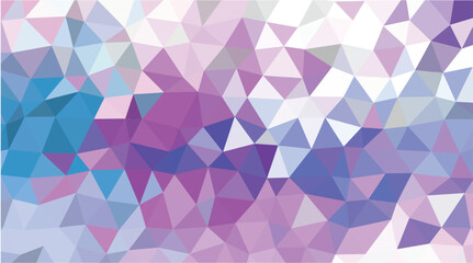 Vivid Pink, Purple, and Blue Low Poly Geometric Abstract Background Design