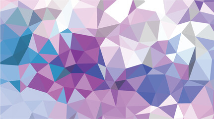 Soft Pink and Lavender Low Poly Geometric Abstract Background with Cool Tones