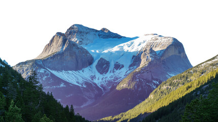 Breathtaking mountain landscape photograph in nature's embrace, capturing the majestic peaks and serene valleys