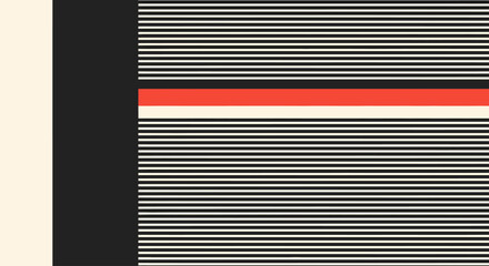 Abstract geometric pattern with thin lines in cream, black, and red creating a modern, minimalist background for design