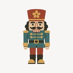 Fototapeta premium Vintage nutcracker soldier illustration.