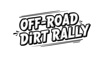 Off Road Dirt Rally Logo Design for Extreme Sports Events.