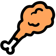 Fried chicken icon vector illustration