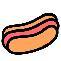 hot dog vector illustration